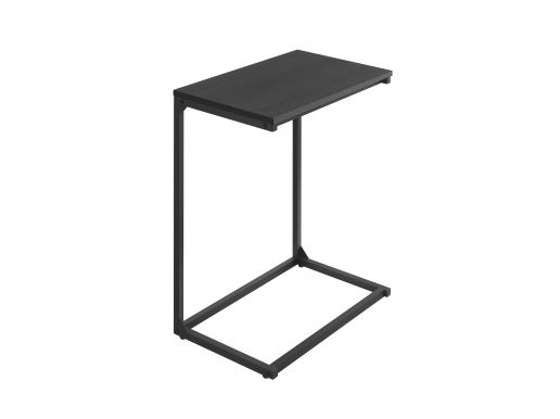  ACAZA Table d'appoint - Table basse - Table de chevet - 50x35x60cm - Métal et panneaux de particules - Noir