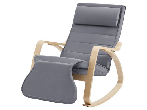 Chaise à bascule - 5 positions réglables - non électrique - jusqu'à 150 kg - gris