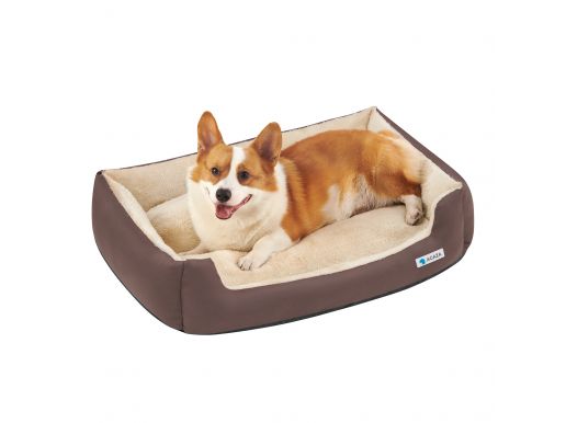 Panier pour chien - lit pour chien - large - 85x65x21 cm - brun