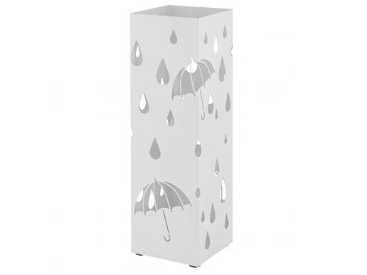 Porte-parapluie en métal - avec bac de récupération d'eau - blanc