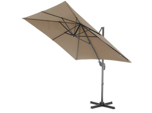 Parasol déporté - inclinable - 250x250 cm - taupe