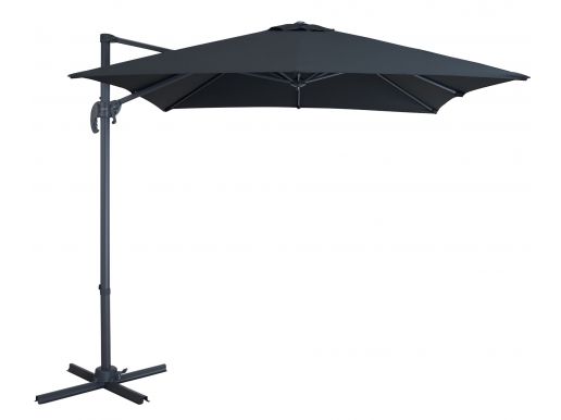 Parasol déporté - inclinable - 250x250 cm - noir