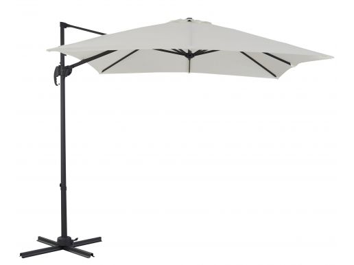 Parasol déporté - inclinable - 250x250 cm - blanc cassé