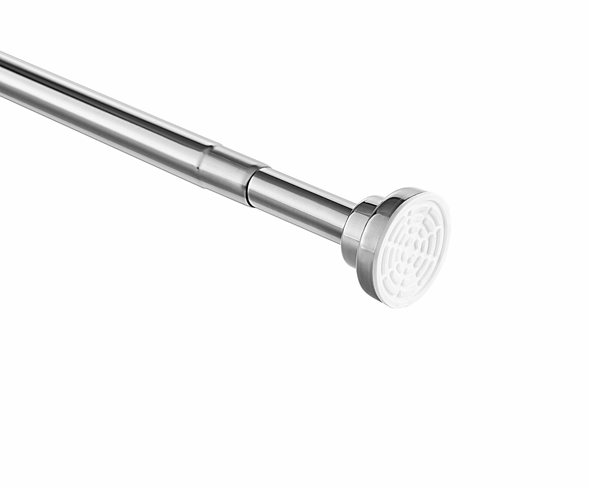 Tringle à rideau à tension automatique - extensible - sans perçage ni trous - tringle de 125-220 cm - gris argent
