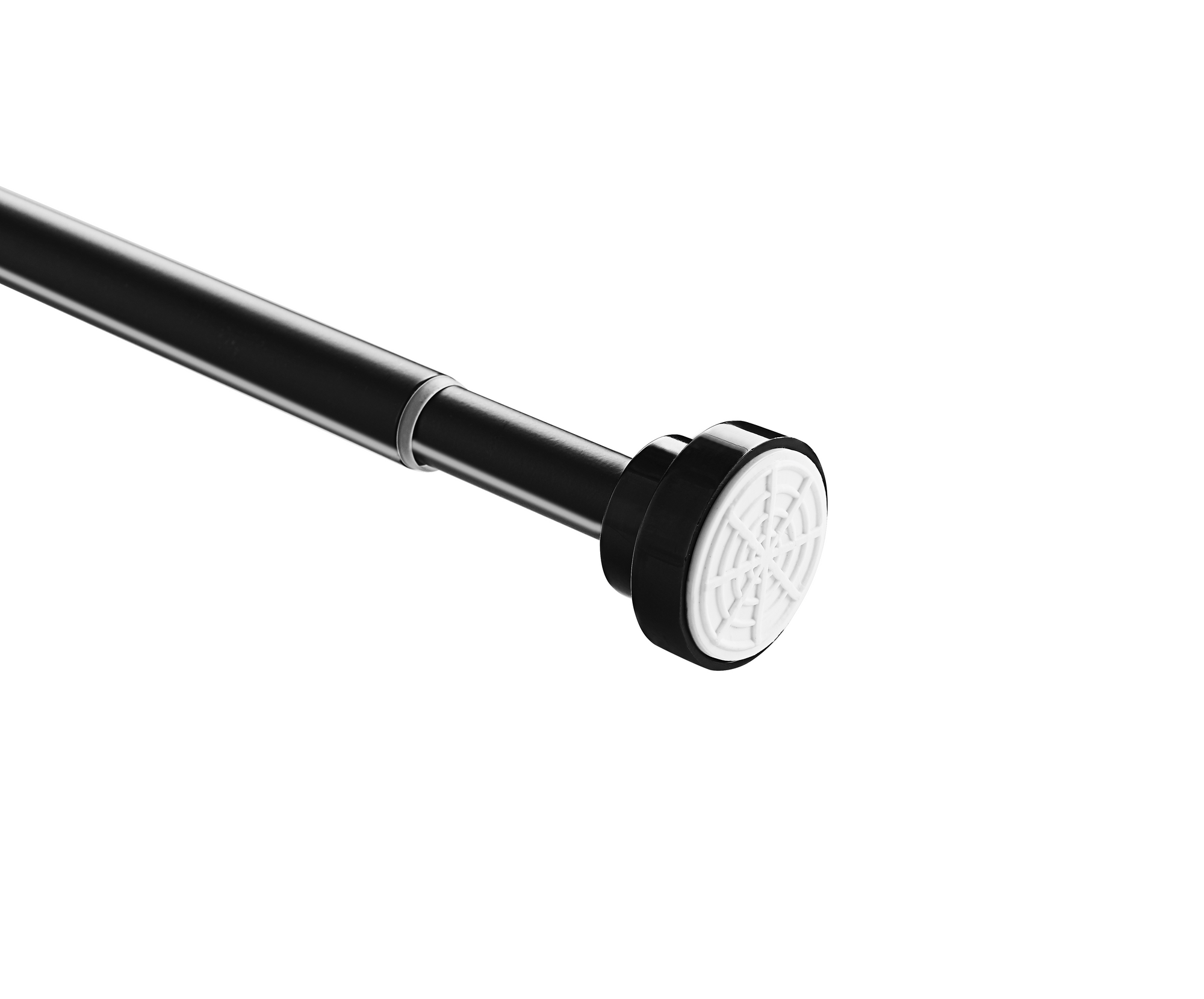 Tringle à rideau à tension automatique - extensible - sans perçage ni trous - tringle de 125-220 cm - noir