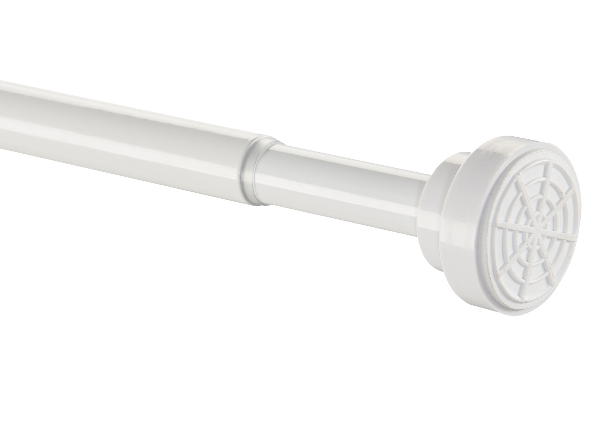 Tringle à rideau à tension automatique - extensible - sans perçage ni trous - tringle de 125-220 cm - blanc