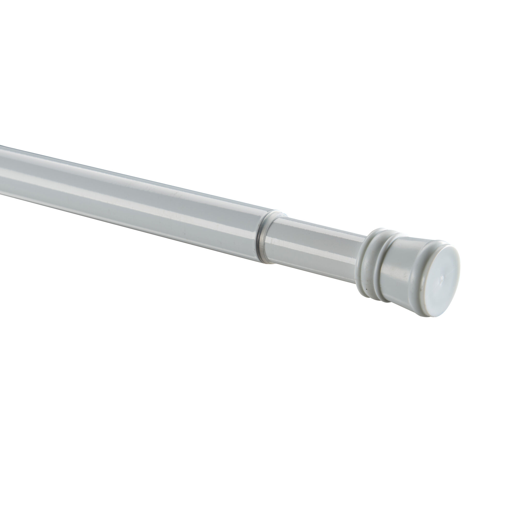 Tringle à rideau de douche - extensible - 70 > 130 cm - blanc